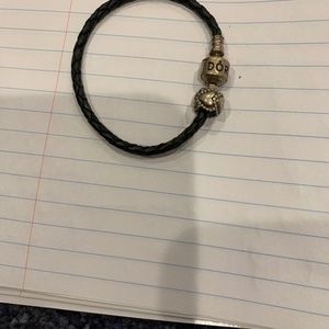 Pandora Toddler Size Bracelet w/ 2 Beads (1 w/hearts and 1 says Pandora